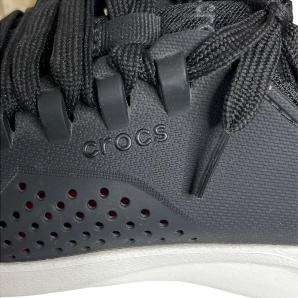 CROCS LiteRide Pacer Lace Up Sneaker in Black - Picture 3 of 9